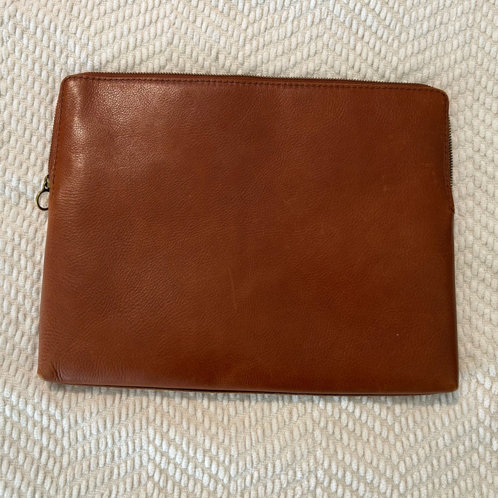 Madewell Brown Leather Laptop Sleeve